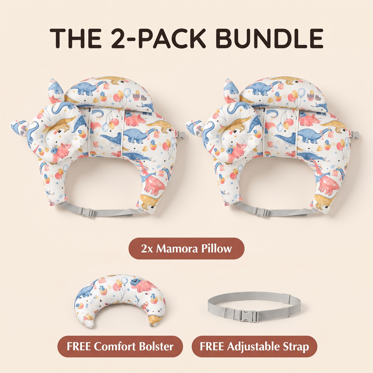The 2-pack bundle with free comfort bolster and adjustable strap