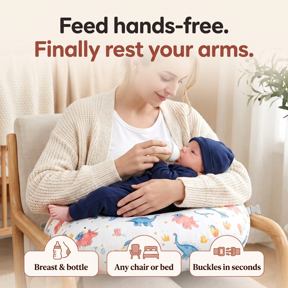 Feed hands-free and finally rest your arms