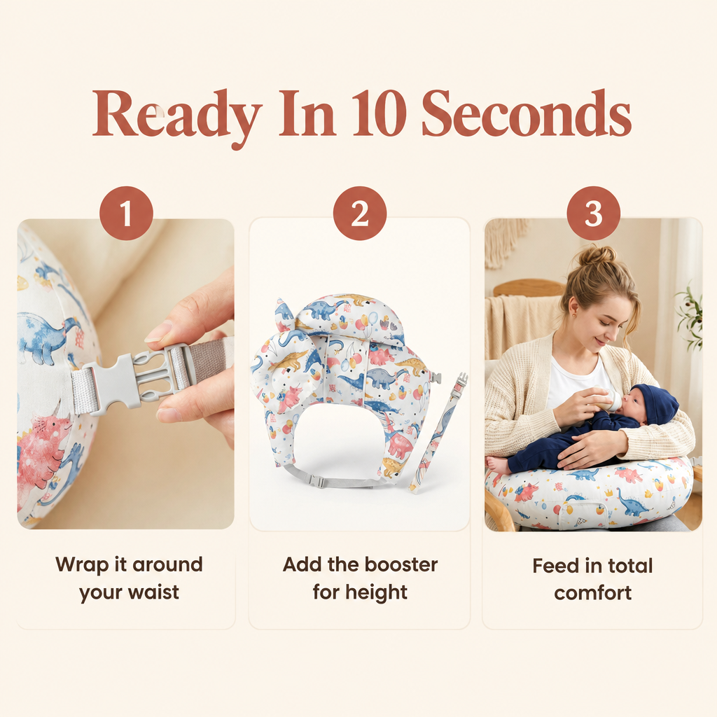 How to use the Mamora nursing pillow in 3 steps