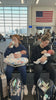 Mom at the airport with the Mamora nursing pillow